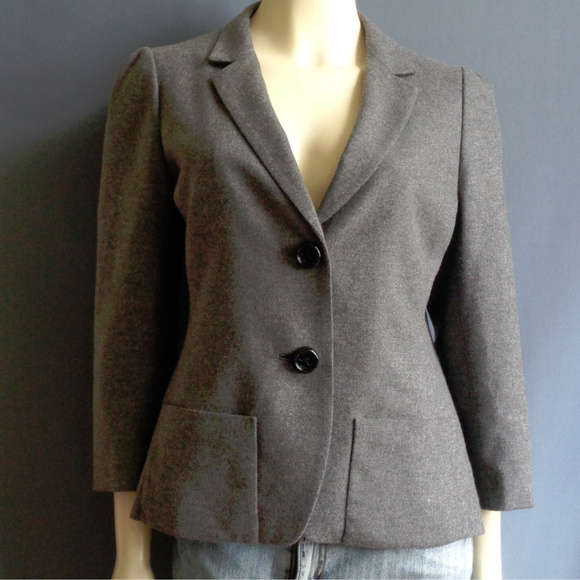 kate spade Jackets & Blazers - Kate Spade Gray Wool Blend Bow Back Jacket 10